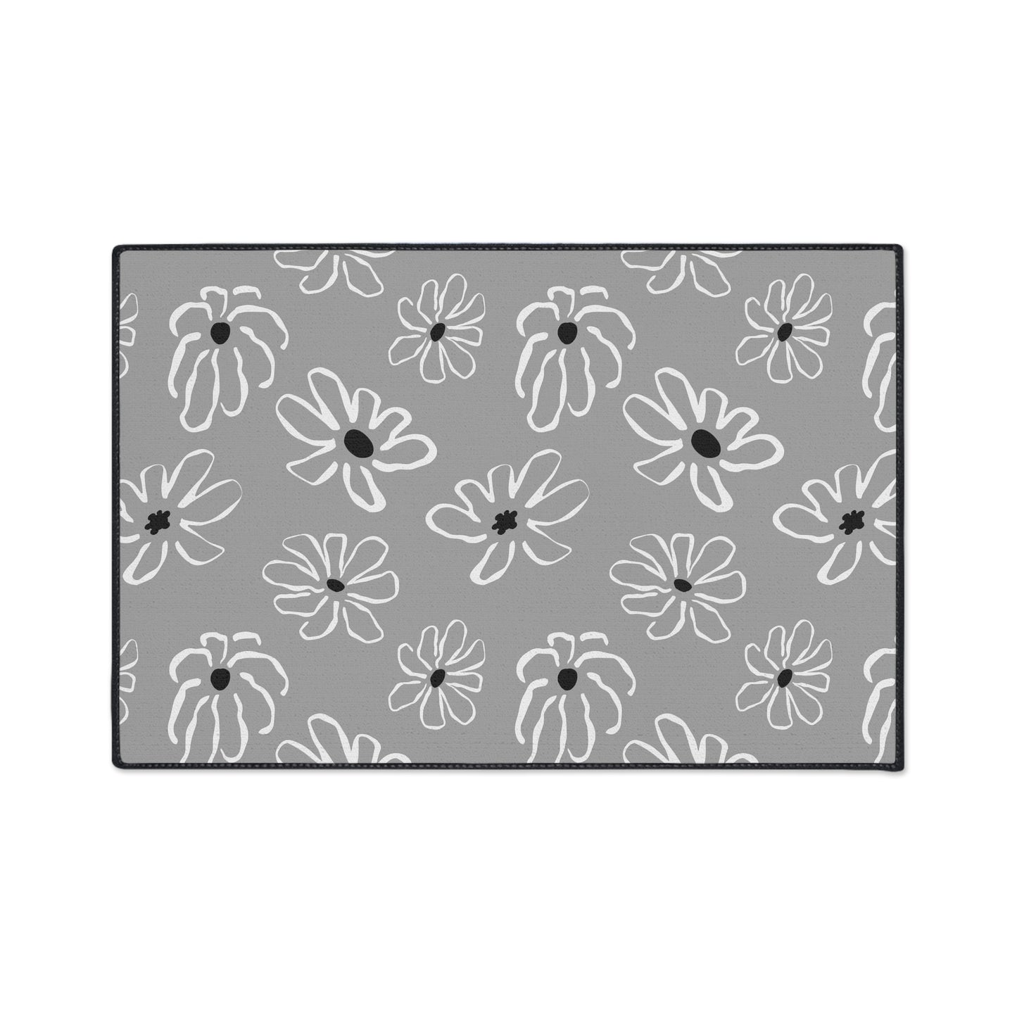 Daisy Pattern Heavy-Duty Floor Mat – Durable Non-Slip Entry & Kitchen Rug