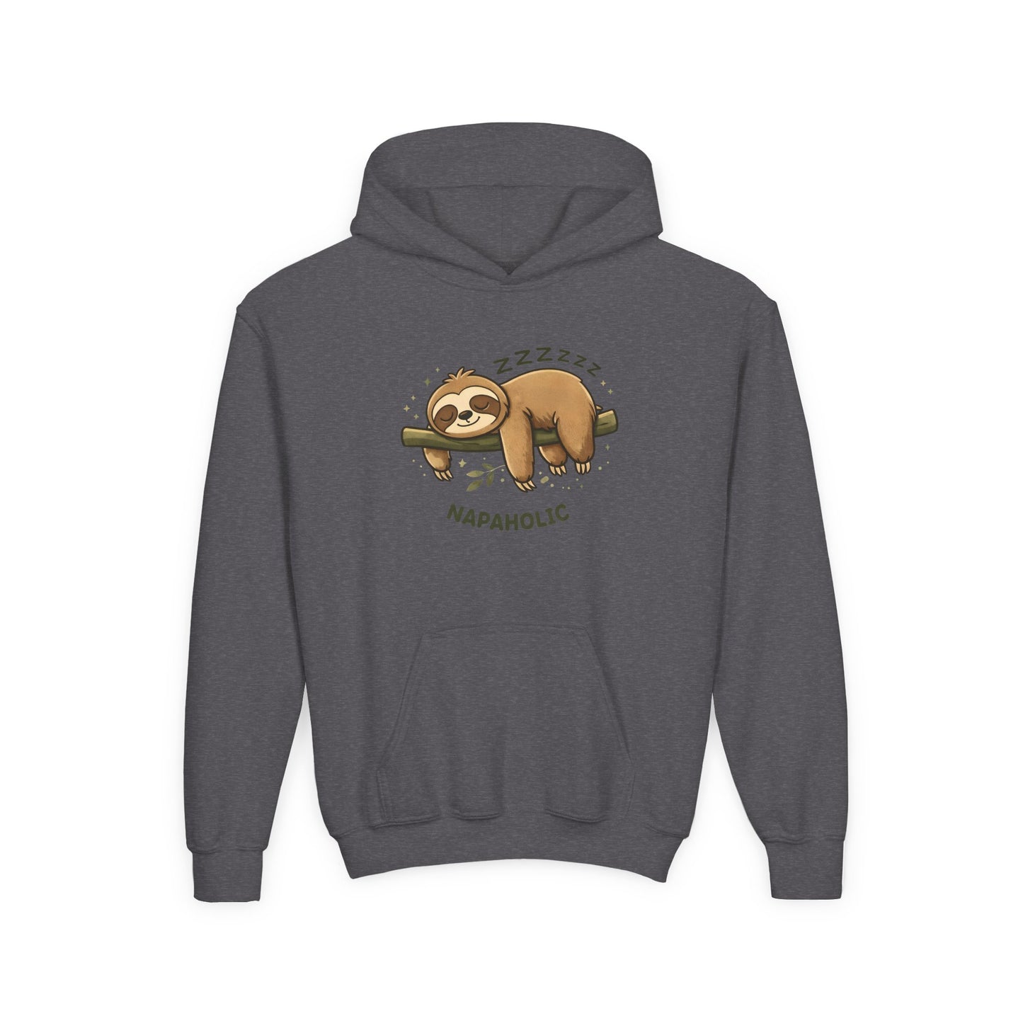 Youth Hoodie — 'Napaholic' Cute Sleeping Sloth Pullover