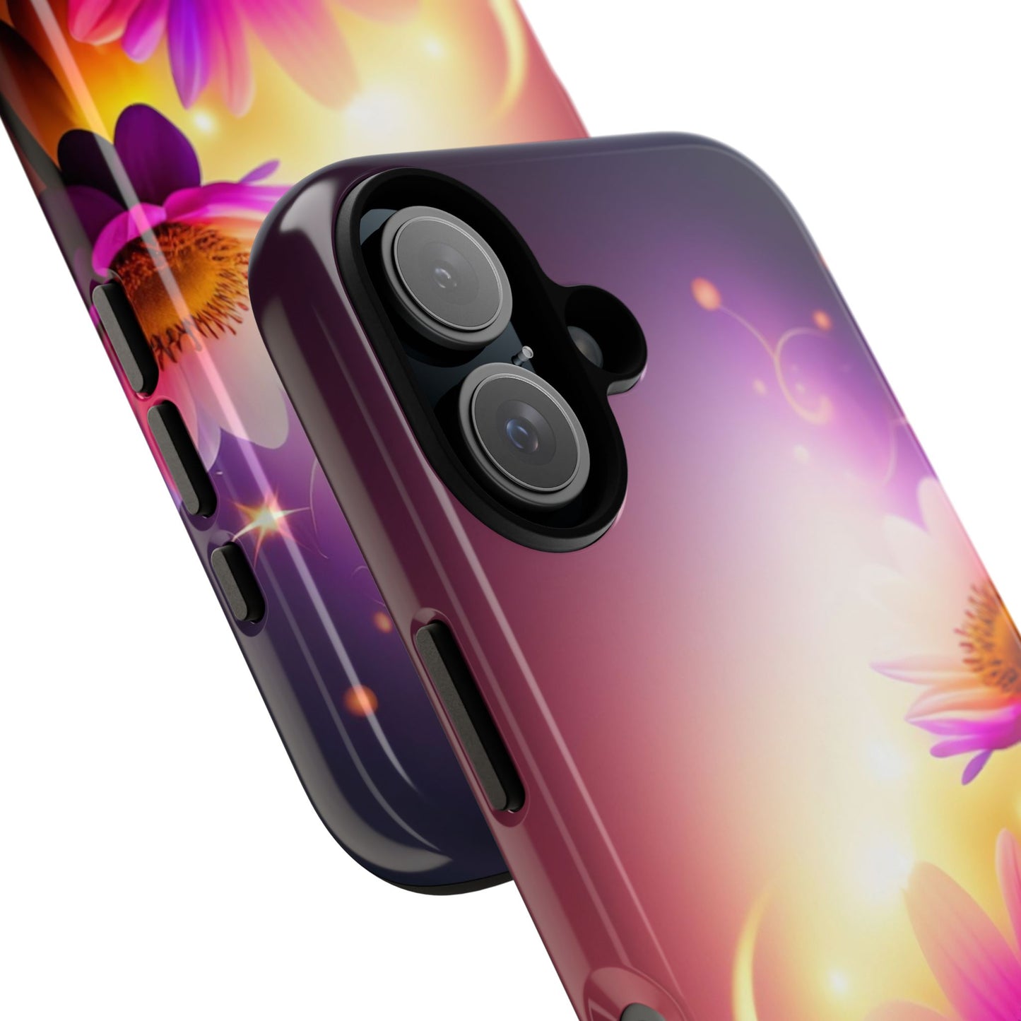 Floral Moonlight Phone Case – Purple Daisy Protective Cover