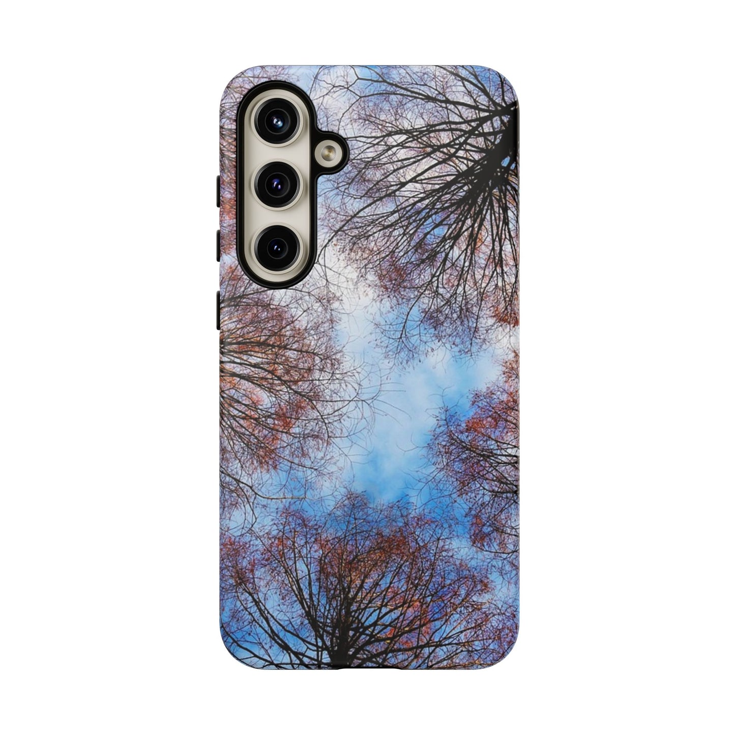 Skyward Trees Phone Case — Nature Forest Canopy Protective Tough Case