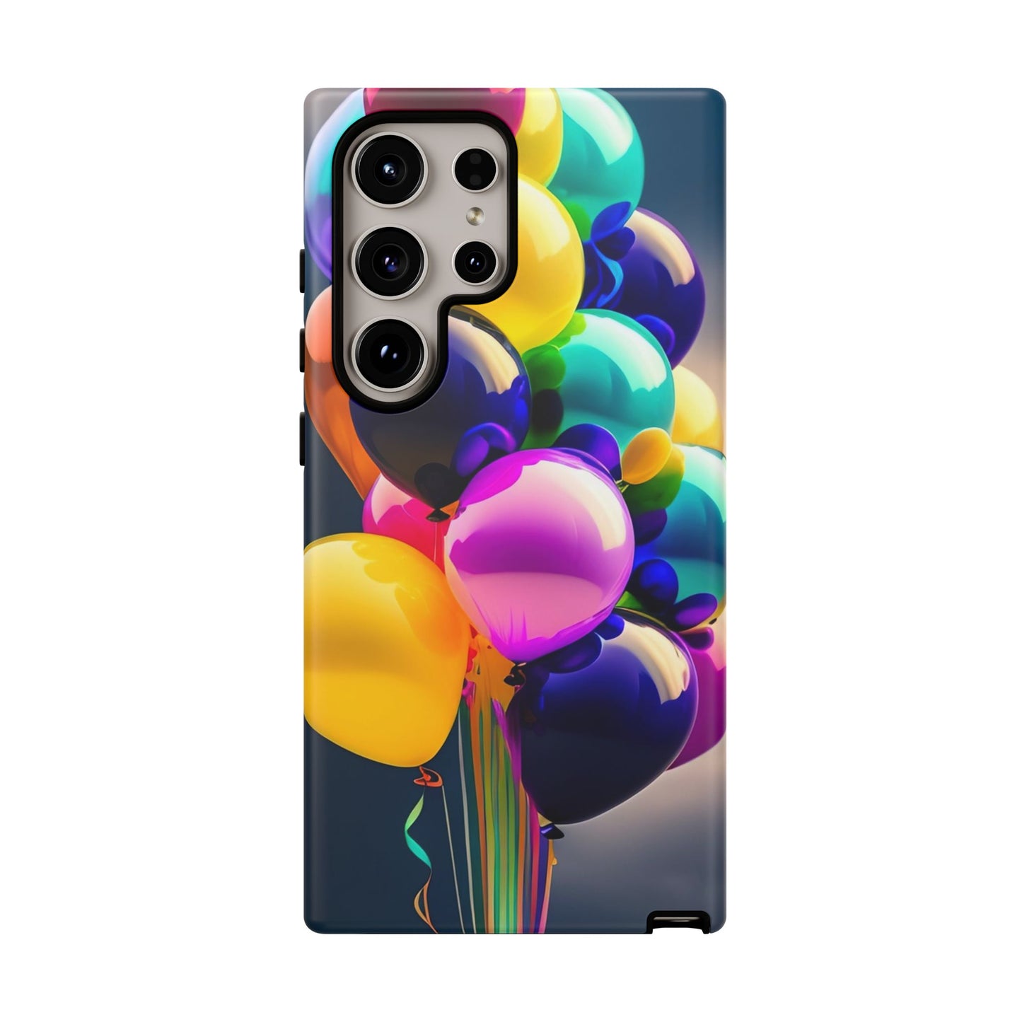 Colorful Balloon Tough Phone Case — Vibrant Party Balloons Protective Cover