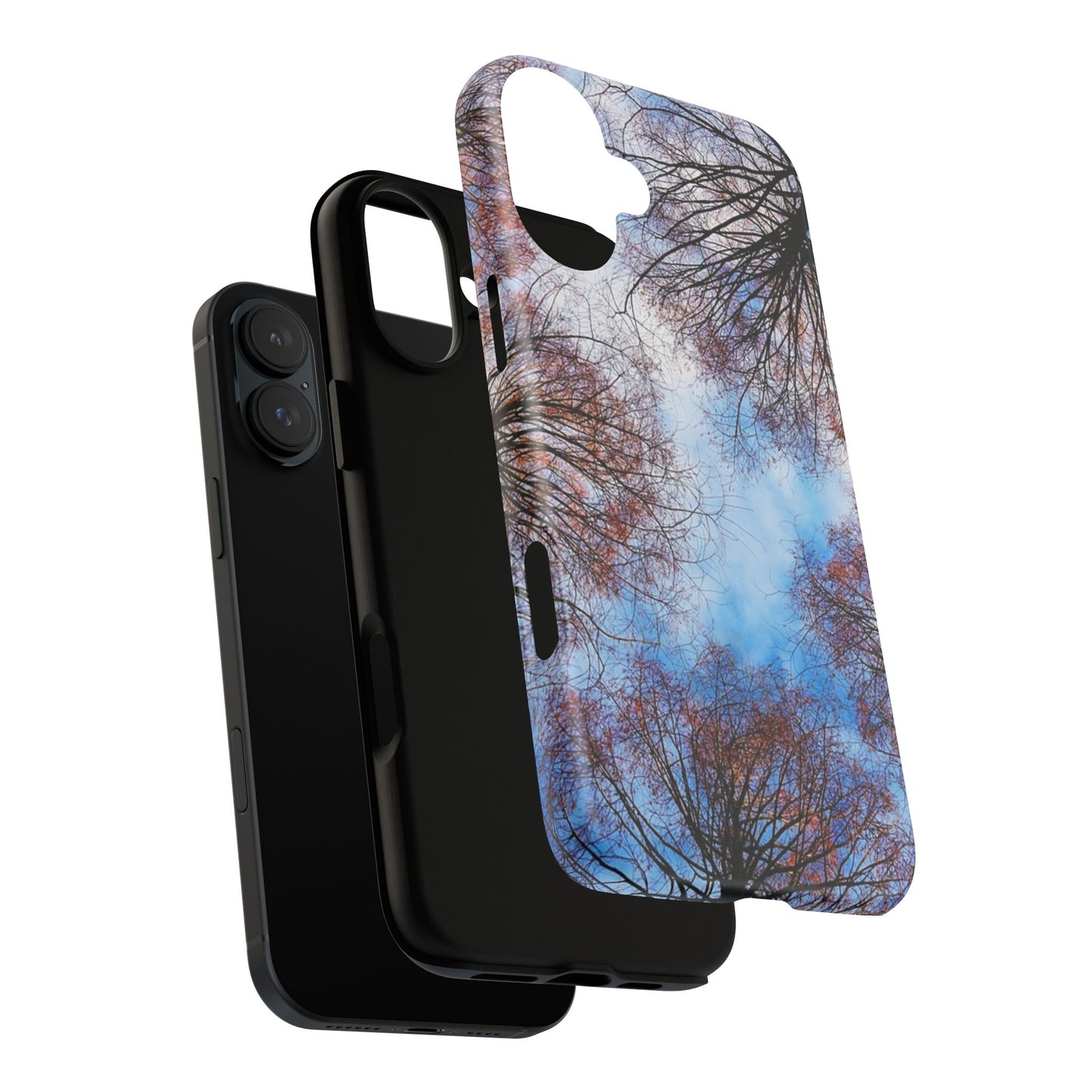 Skyward Trees Phone Case — Nature Forest Canopy Protective Tough Case