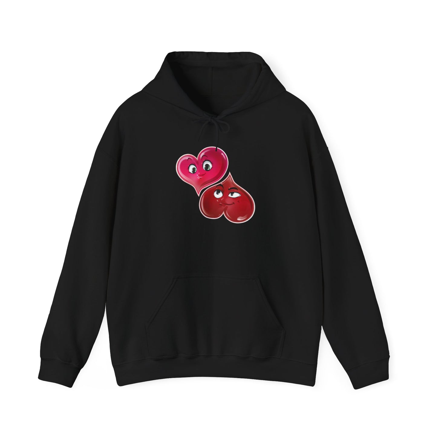 Heart Buds Hoodie — Cute Pair of Cheeky Heart Characters, Valentine’s Day Gift