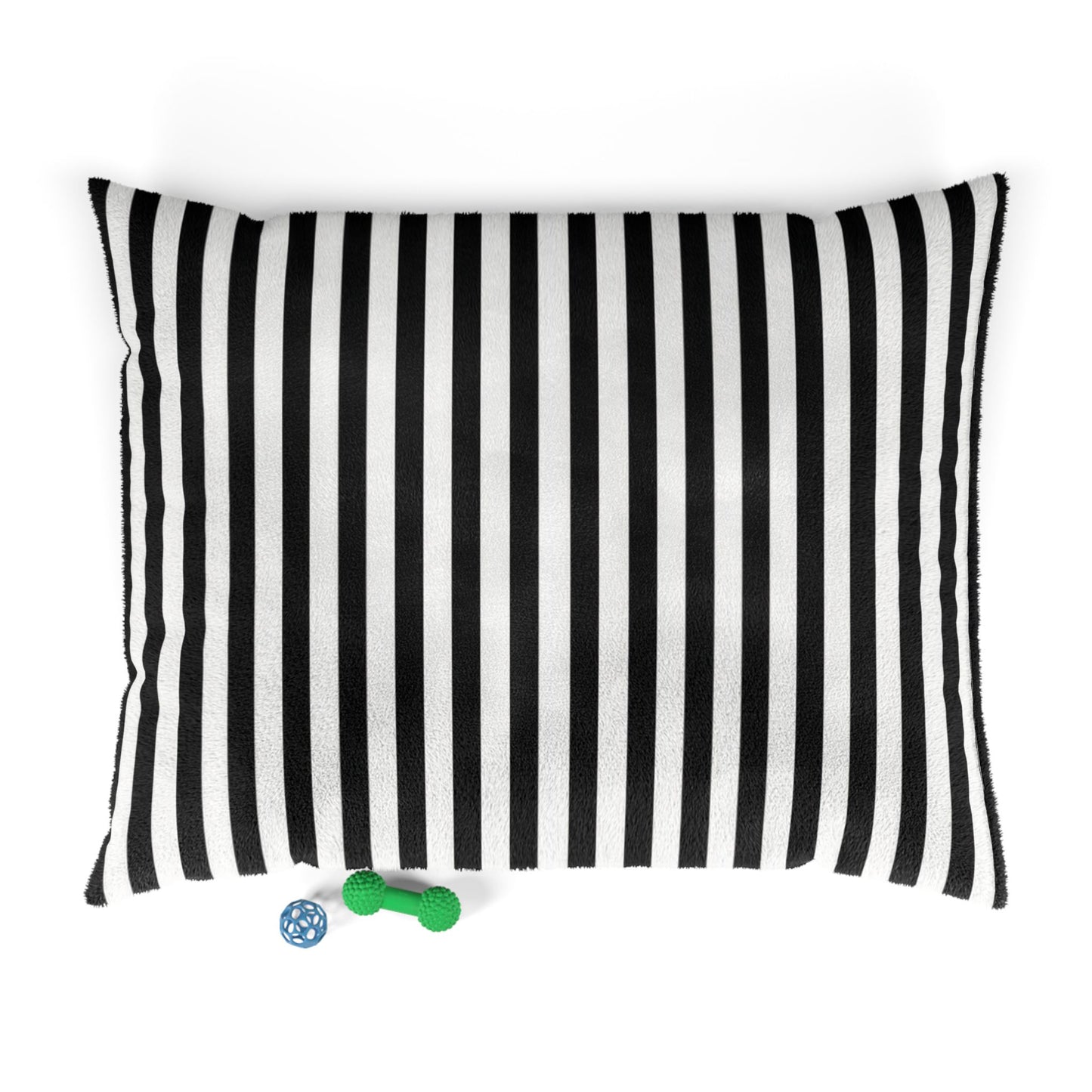 Striped Black & White Pet Bed — Cozy Plush Cushion for Dogs & Cats
