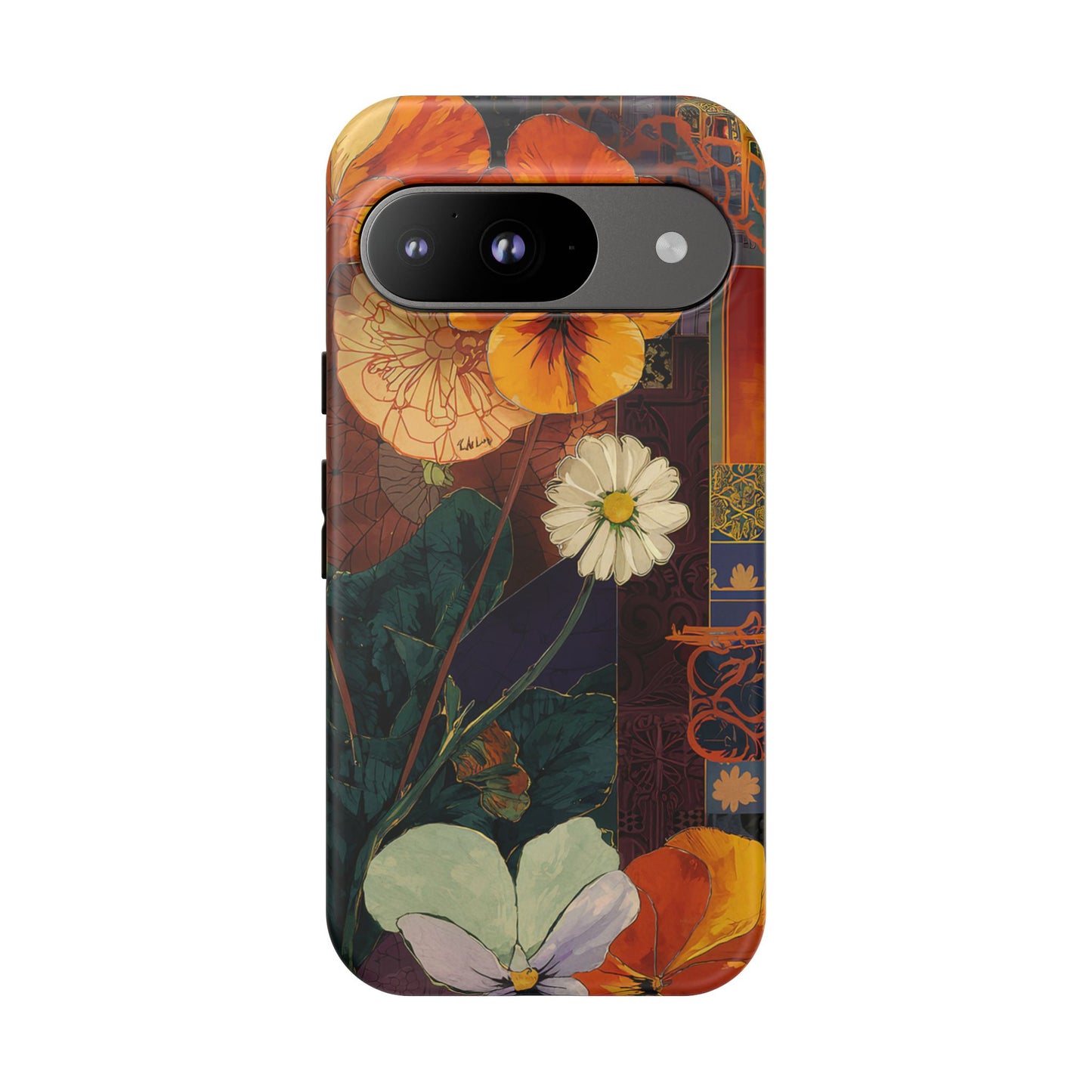 Floral Pansy Tough Phone Case — Vintage Botanical Protection