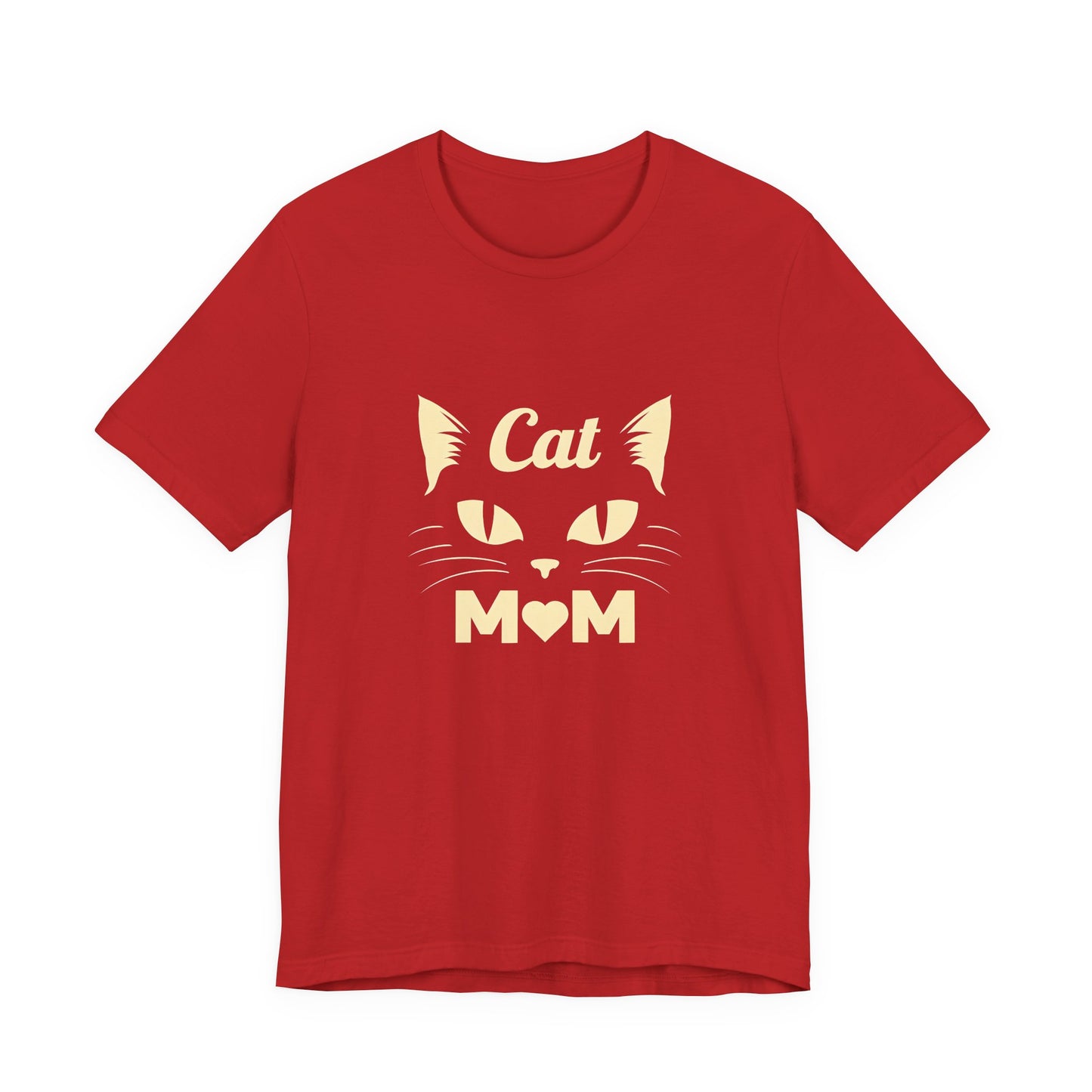 Cat Mom T-Shirt — Cute Cat Face Graphic Tee for Cat Lovers