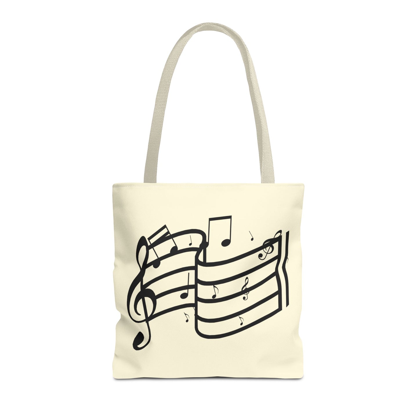 Music Notes Tote Bag — Sheet Melody Canvas Tote for Musicians & Music Lovers