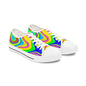 Low Top Sneakers — Vibrant Psychedelic Swirl Women's Canvas Shoes