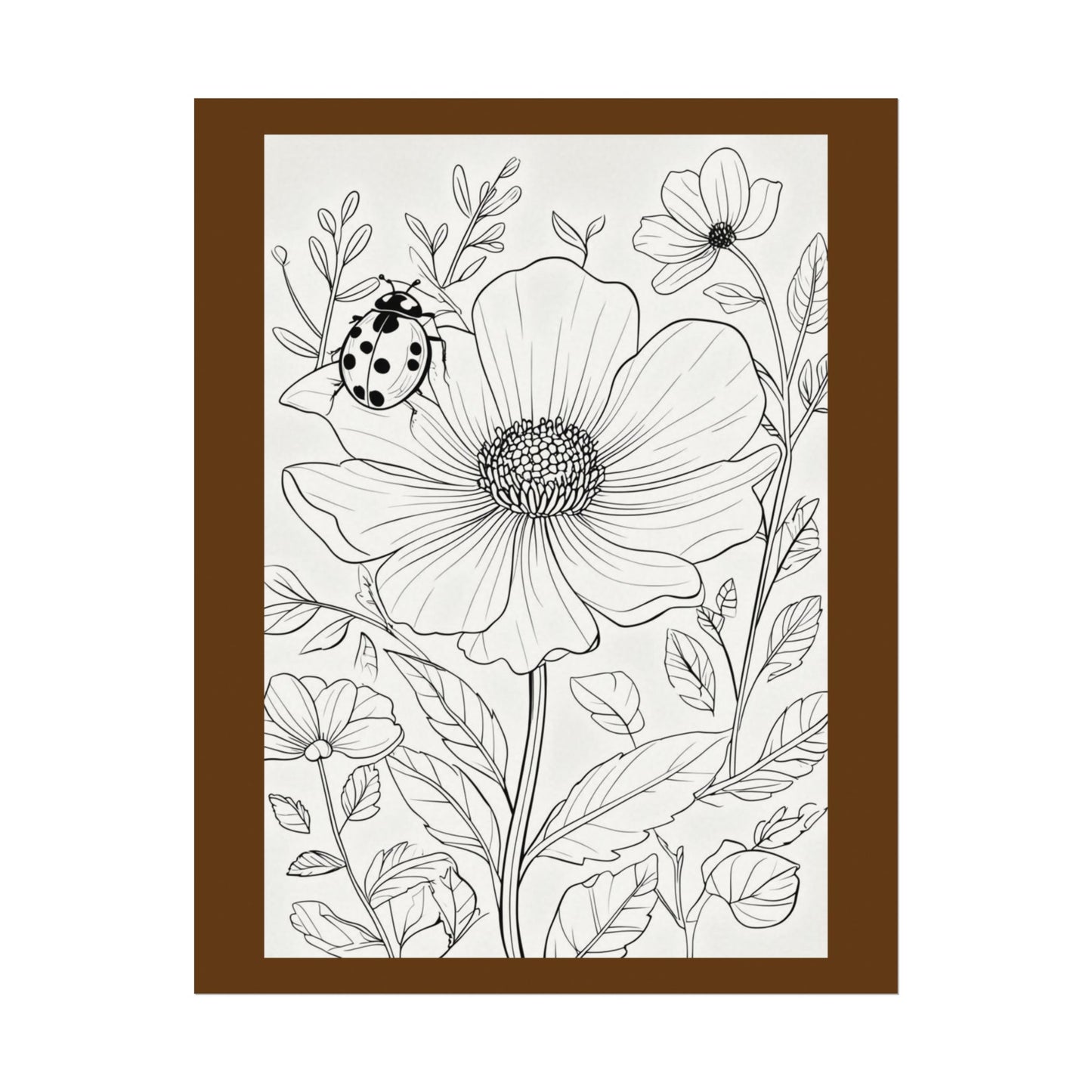 COLOR IT YOURSELF  Line Art Poster — Textured Matte Print