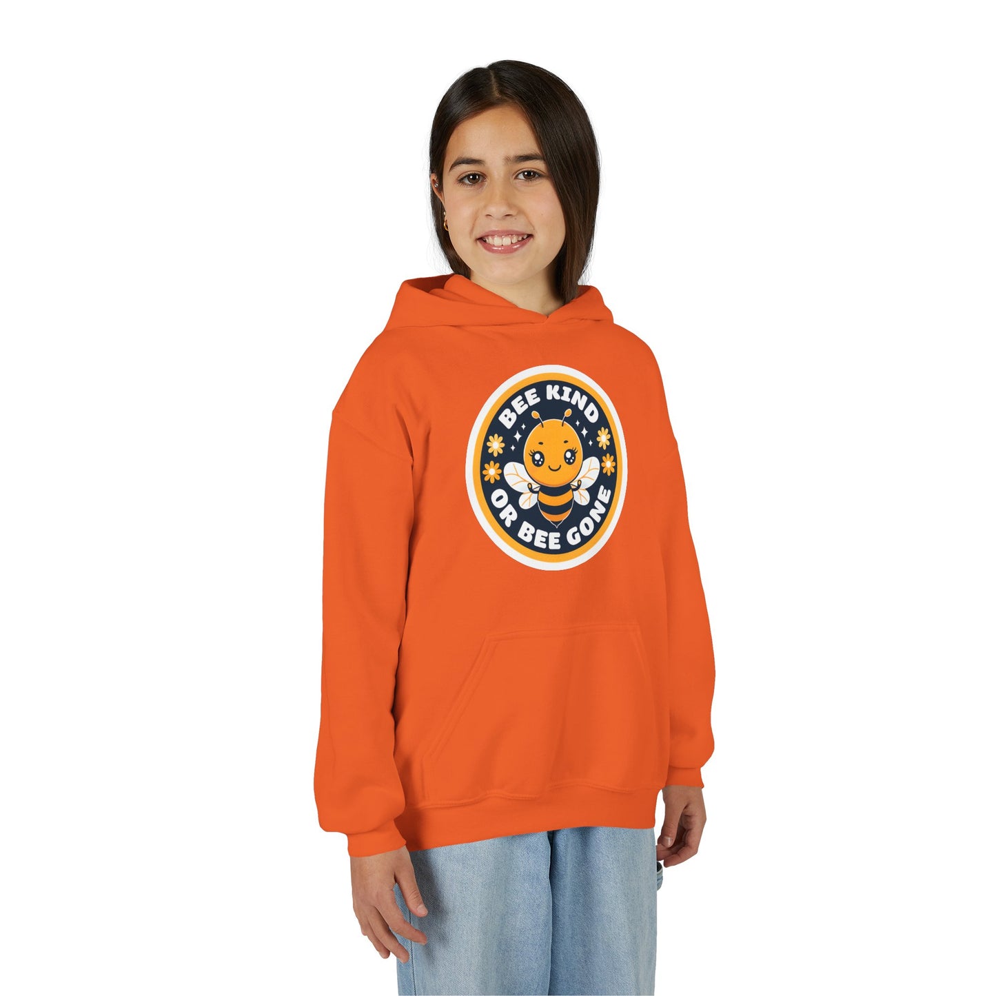 Bee Kind Badge hoodie | Youth Hoodie, Cute Bee Graphic