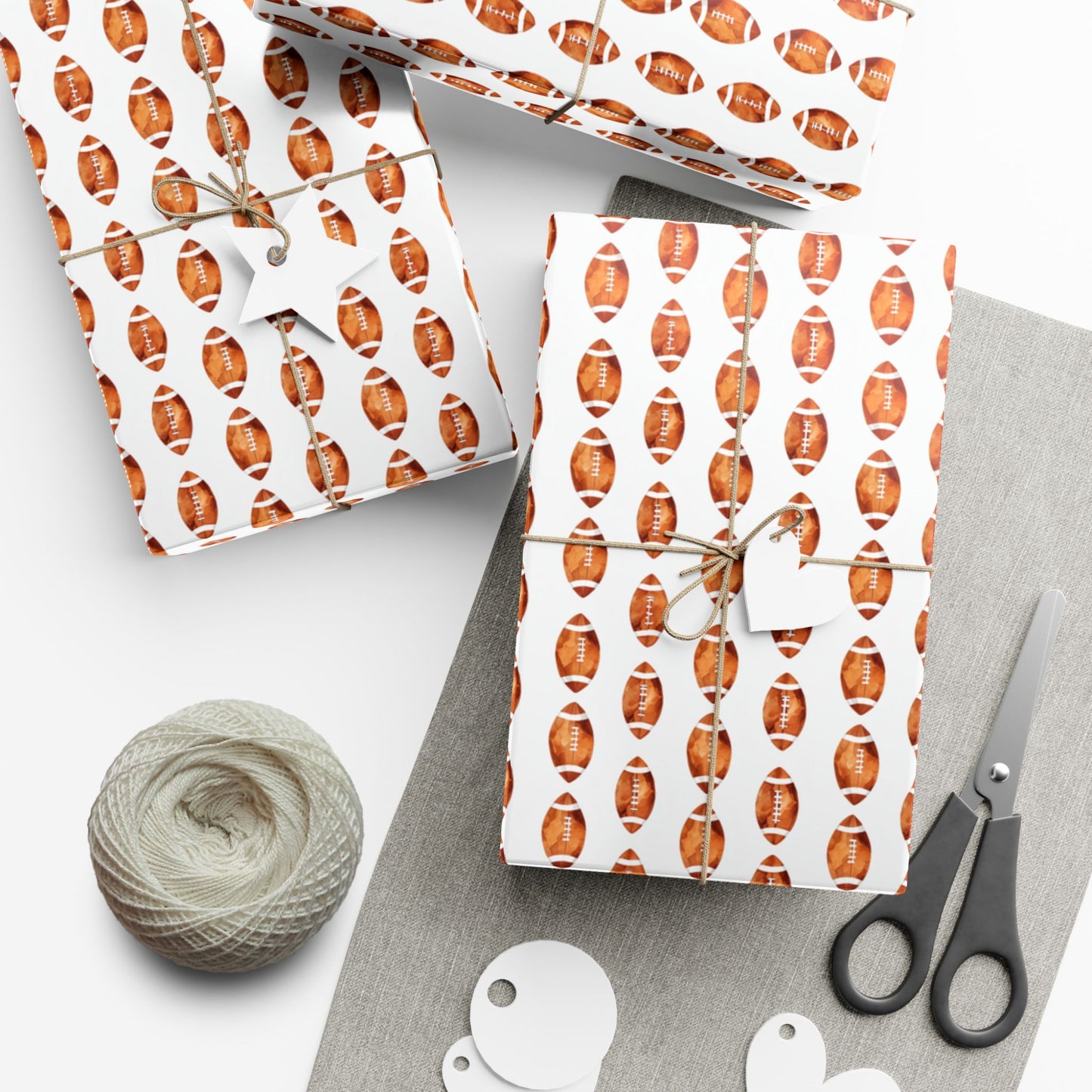 Football Pattern Gift Wrap Paper – Sports-Themed Wrapping for Game Day & Parties
