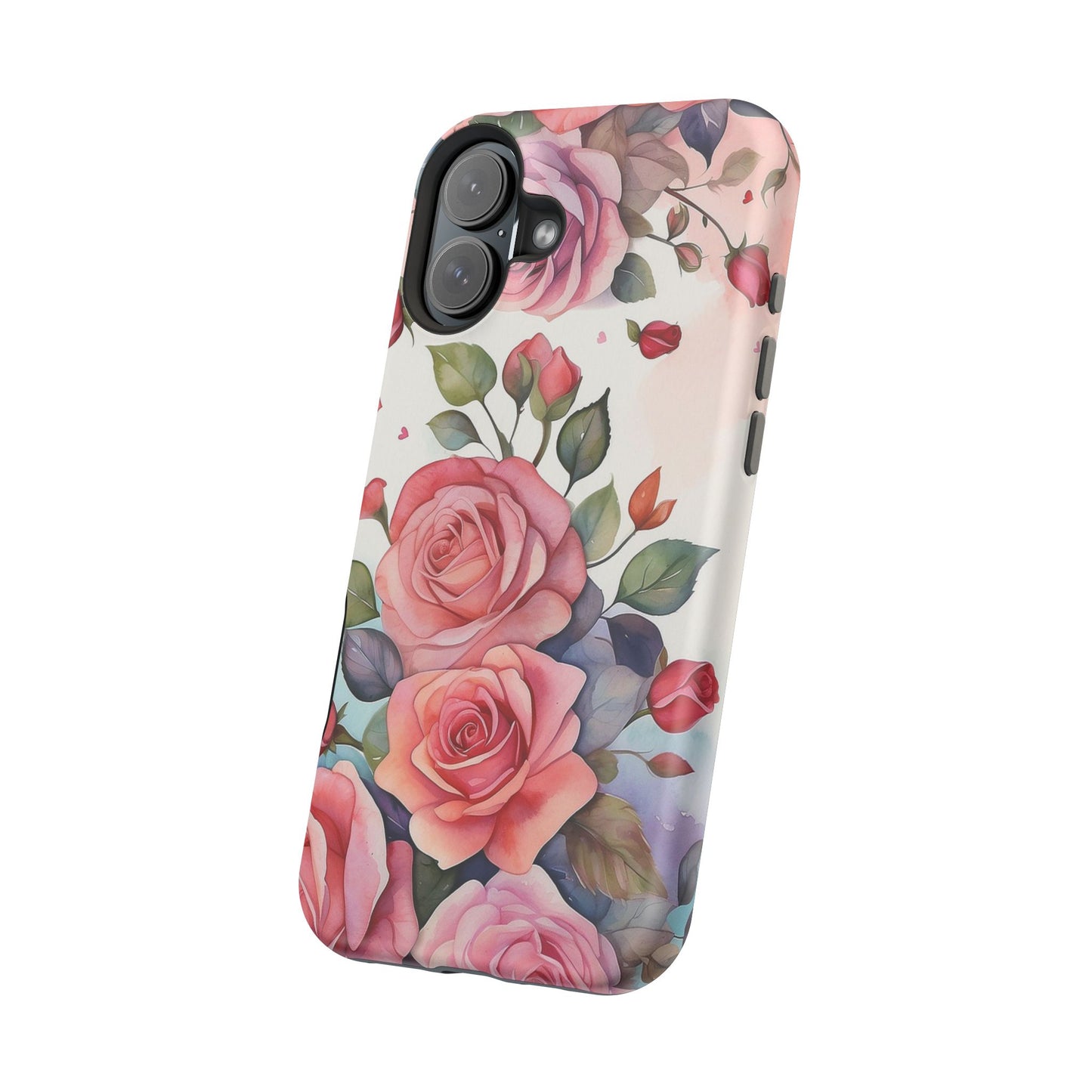Floral Rose Magnetic Phone Case — Impact-Resistant Protective Cover