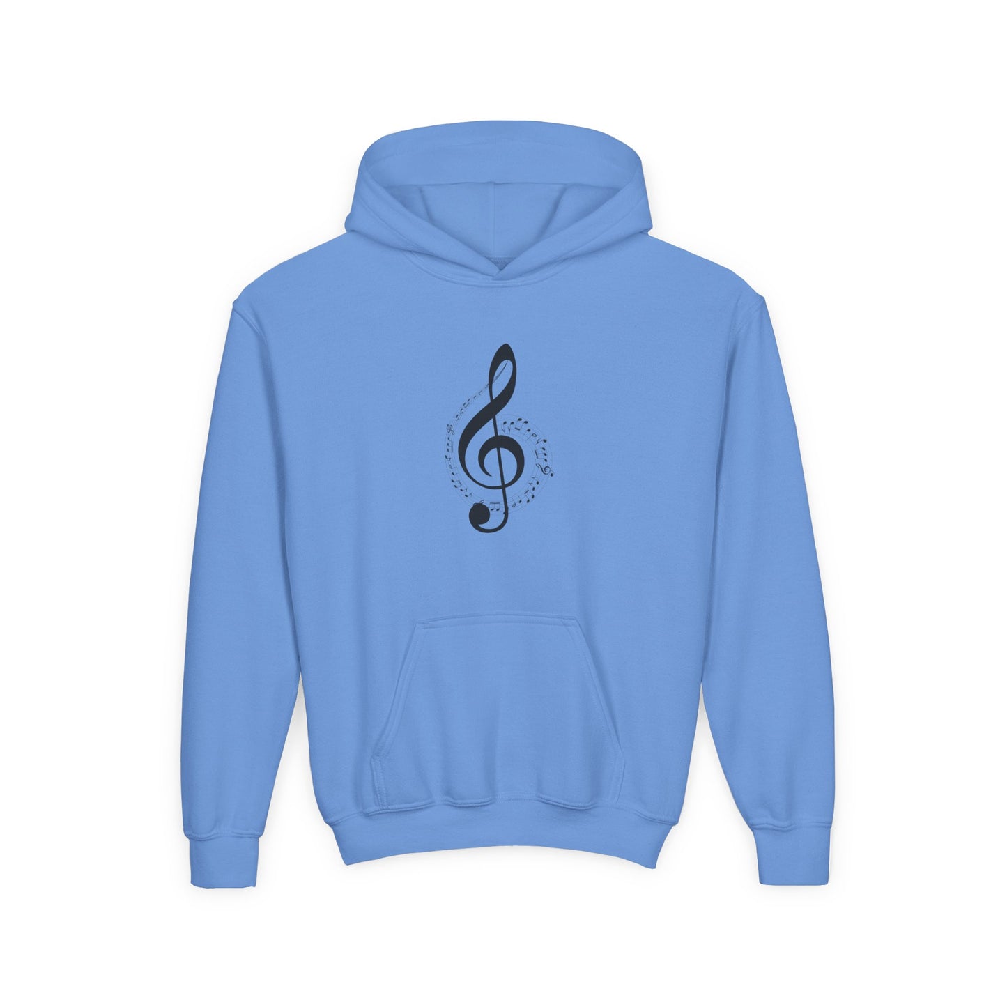 Youth Music Treble Clef Hoodie – Cute Musical Notes Kids Sweatshirt