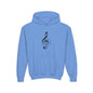 Youth Music Treble Clef Hoodie – Cute Musical Notes Kids Sweatshirt