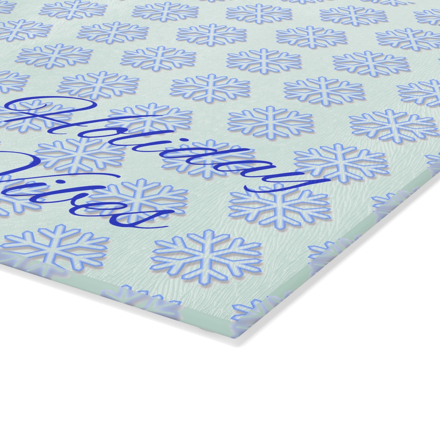 Holiday Vibes Glass Cutting Board | Festive Kitchen Decor, Holiday Gift, Home Cooking Accessory, Unique Culinary Gift, Seasonal Kitchenware