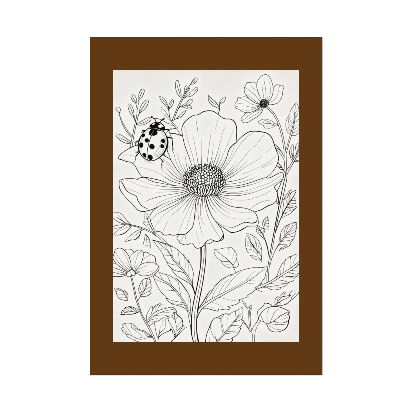 COLOR IT YOURSELF  Line Art Poster — Textured Matte Print