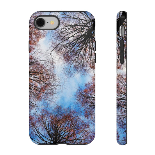 Skyward Trees Phone Case — Nature Forest Canopy Protective Tough Case