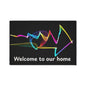 Welcome to Our Home Floor Mat — Colorful Wave Entrance Rug