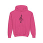 Youth Music Treble Clef Hoodie – Cute Musical Notes Kids Sweatshirt