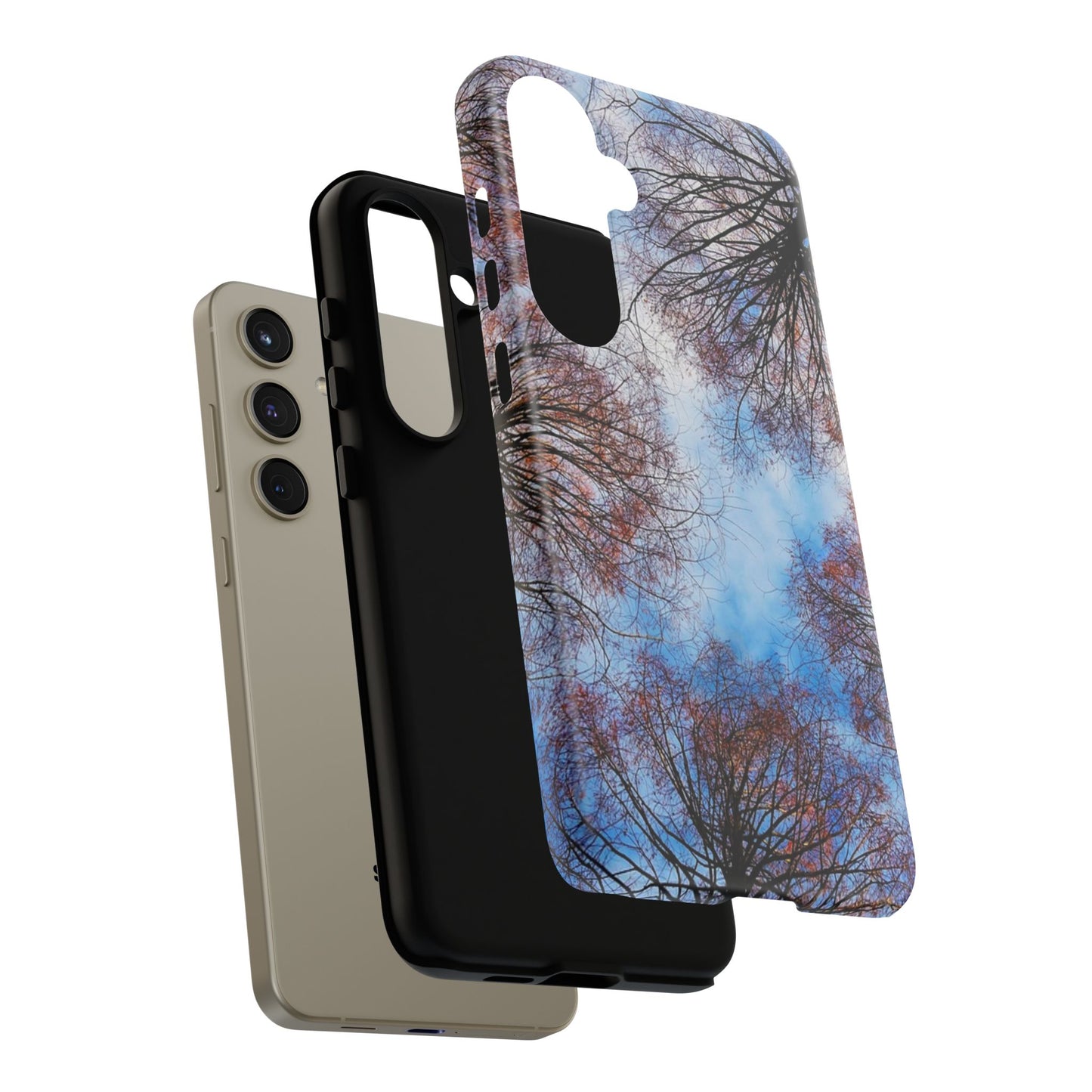 Skyward Trees Phone Case — Nature Forest Canopy Protective Tough Case