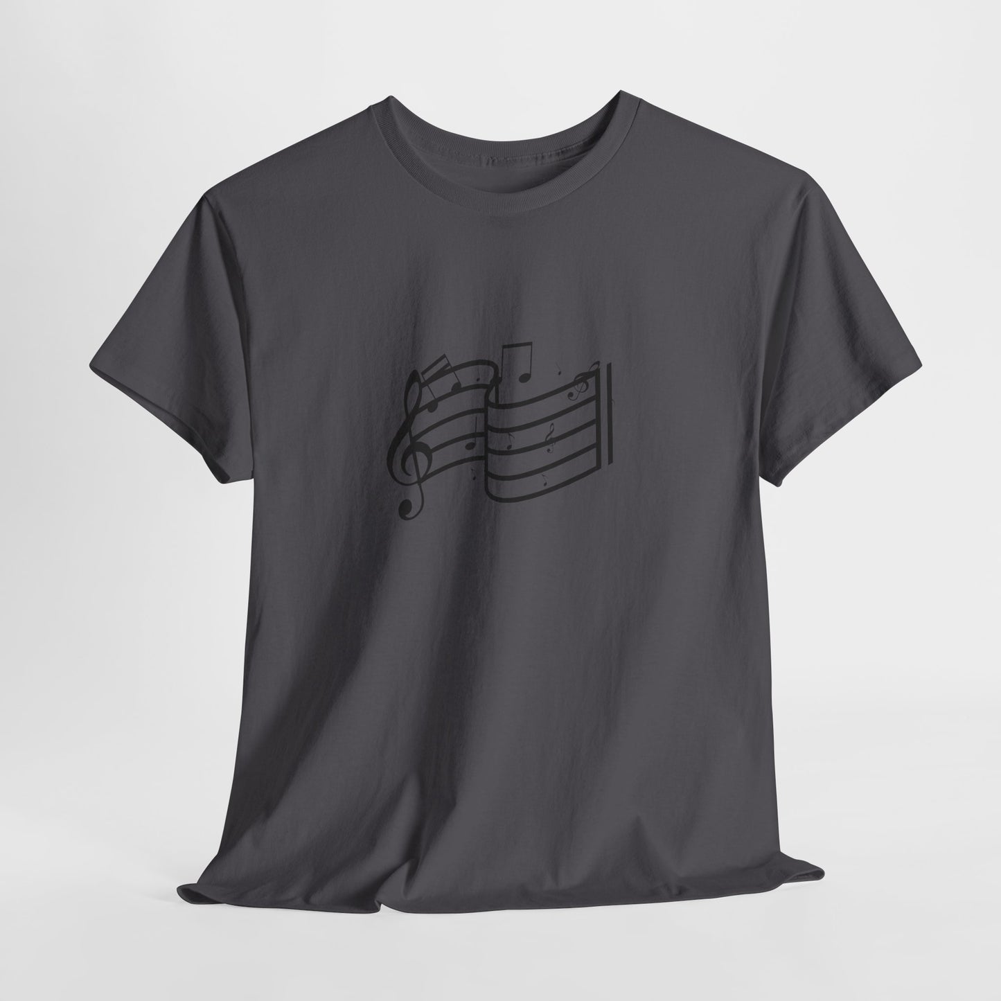 Music Notes T‑Shirt — Minimalist Sheet Music Tee for Musicians & Music Lovers