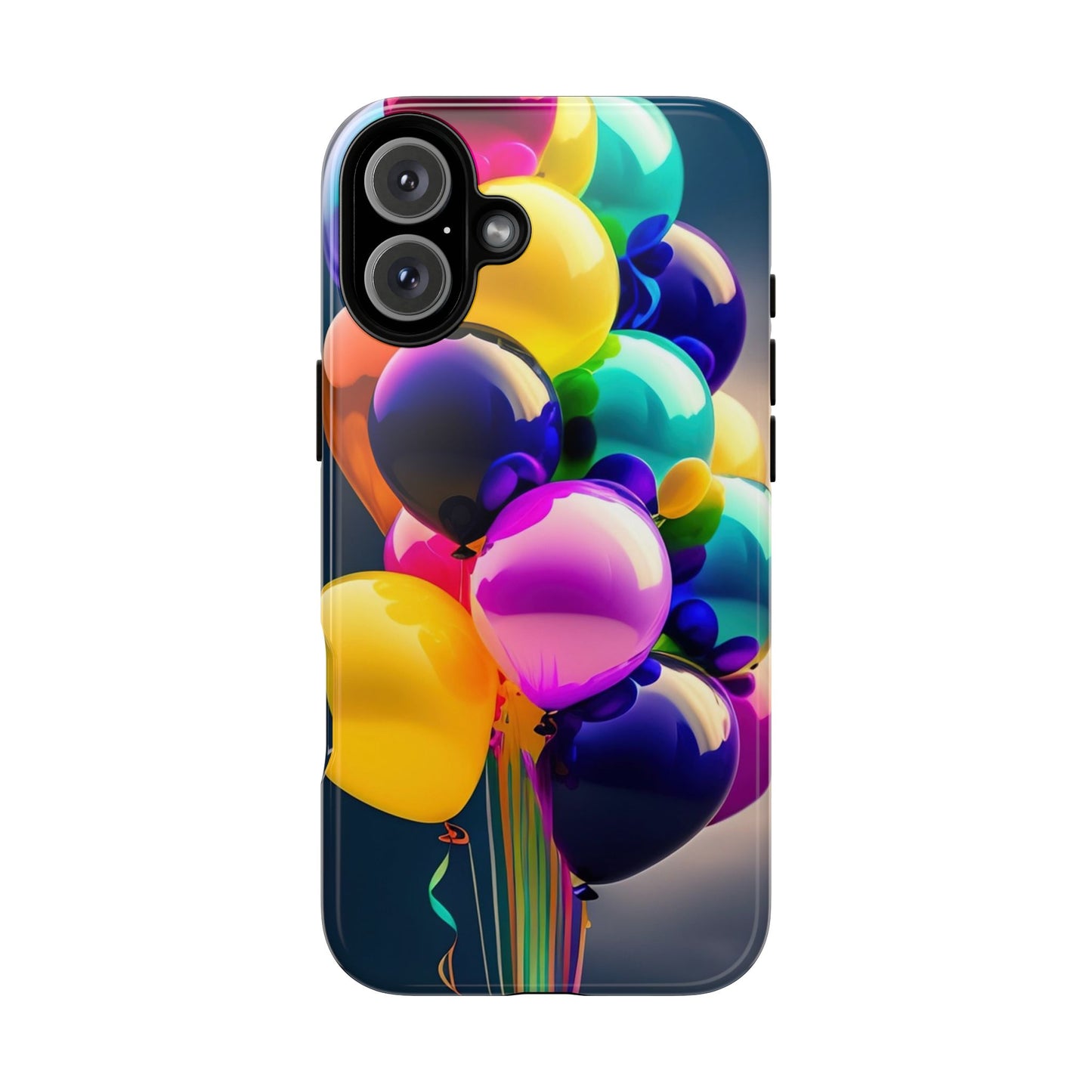 Colorful Balloon Tough Phone Case — Vibrant Party Balloons Protective Cover