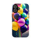 Colorful Balloon Tough Phone Case — Vibrant Party Balloons Protective Cover