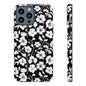 Floral Noir Tough Phone Case — Black & White Flower Protective Cover