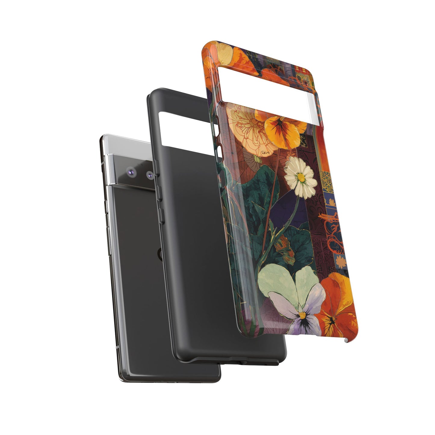 Floral Pansy Tough Phone Case — Vintage Botanical Protection