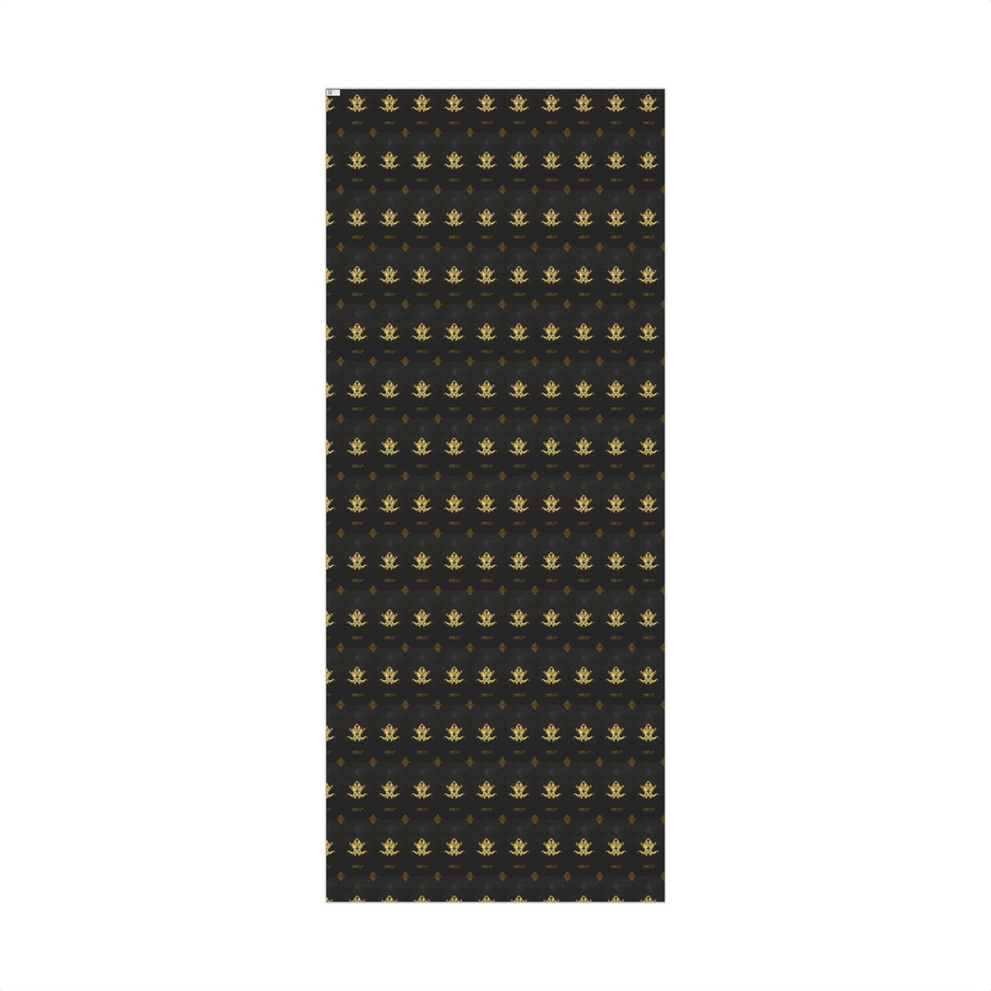 Virgo Luxury Black & Gold Wrapping Paper - Regal Fleur-de-Lis Gift Wrap