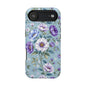 Floral Purple Peony Phone Case — Magnetic Impact‑Resistant Protective Cover