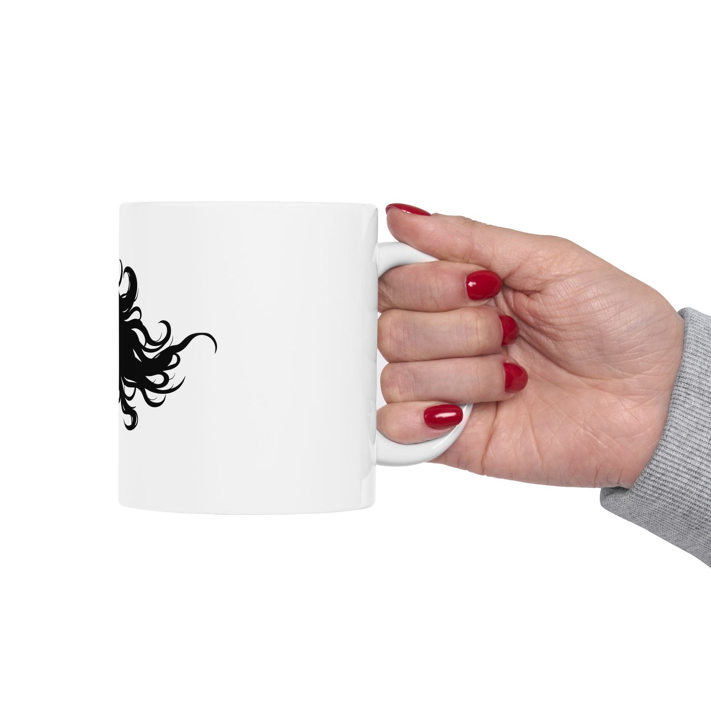 Elegant Silhouette Ceramic Mug - Perfect Gift for Coffee Lovers, Tea Enthusiasts, Office Decor, Birthdays, Home Use