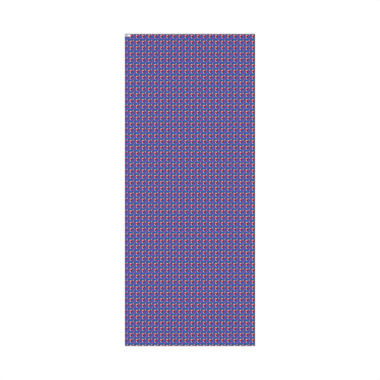 Blue Chihuahua Heart Pattern Gift Wrap Paper — Cute Dog Wrapping Sheets for Pet Lovers