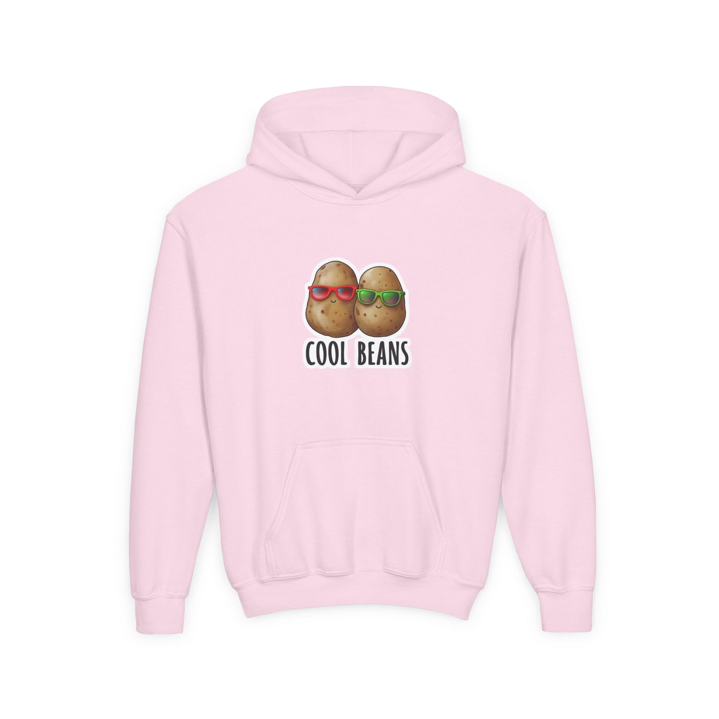 Youth 'Cool Beans' Hoodie – Cute Kids Graphic Sweatshirt with Sunglasses Potato Design