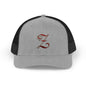 Embroidered 'Z' Snapback Trucker Cap — Vintage Monogram Initial Hat