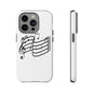 Musical Notes Phone Case — Black Treble Clef Music Staff Tough Case