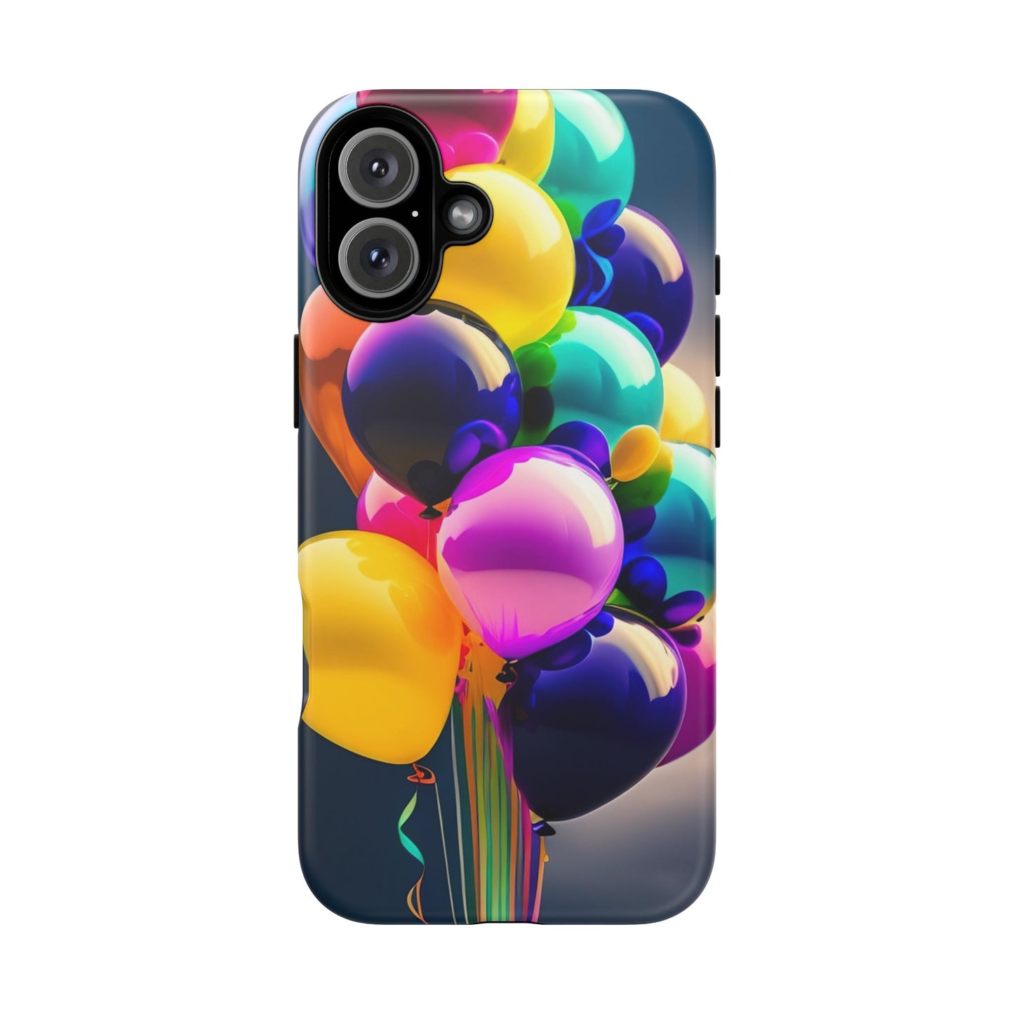 Colorful Balloon Tough Phone Case — Vibrant Party Balloons Protective Cover