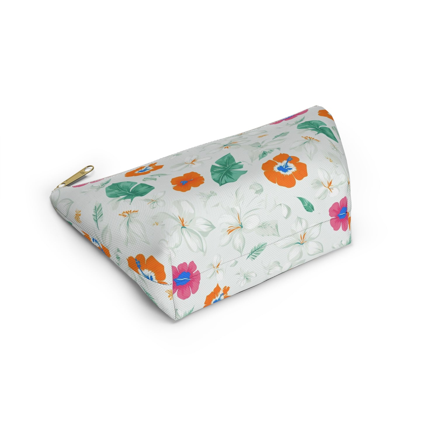 Floral Tropical Accessory Pouch — T‑Bottom Cosmetic Bag