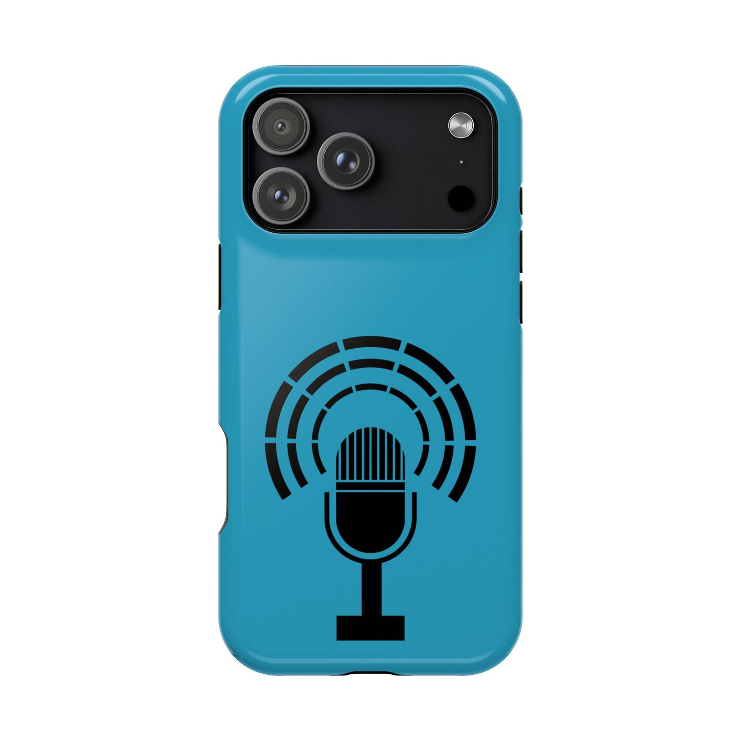 Phone Case — Retro Microphone Podcast Design, Magnetic Impact-Resistant