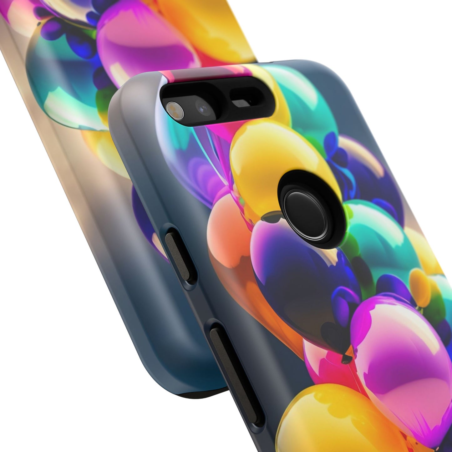 Colorful Balloon Tough Phone Case — Vibrant Party Balloons Protective Cover