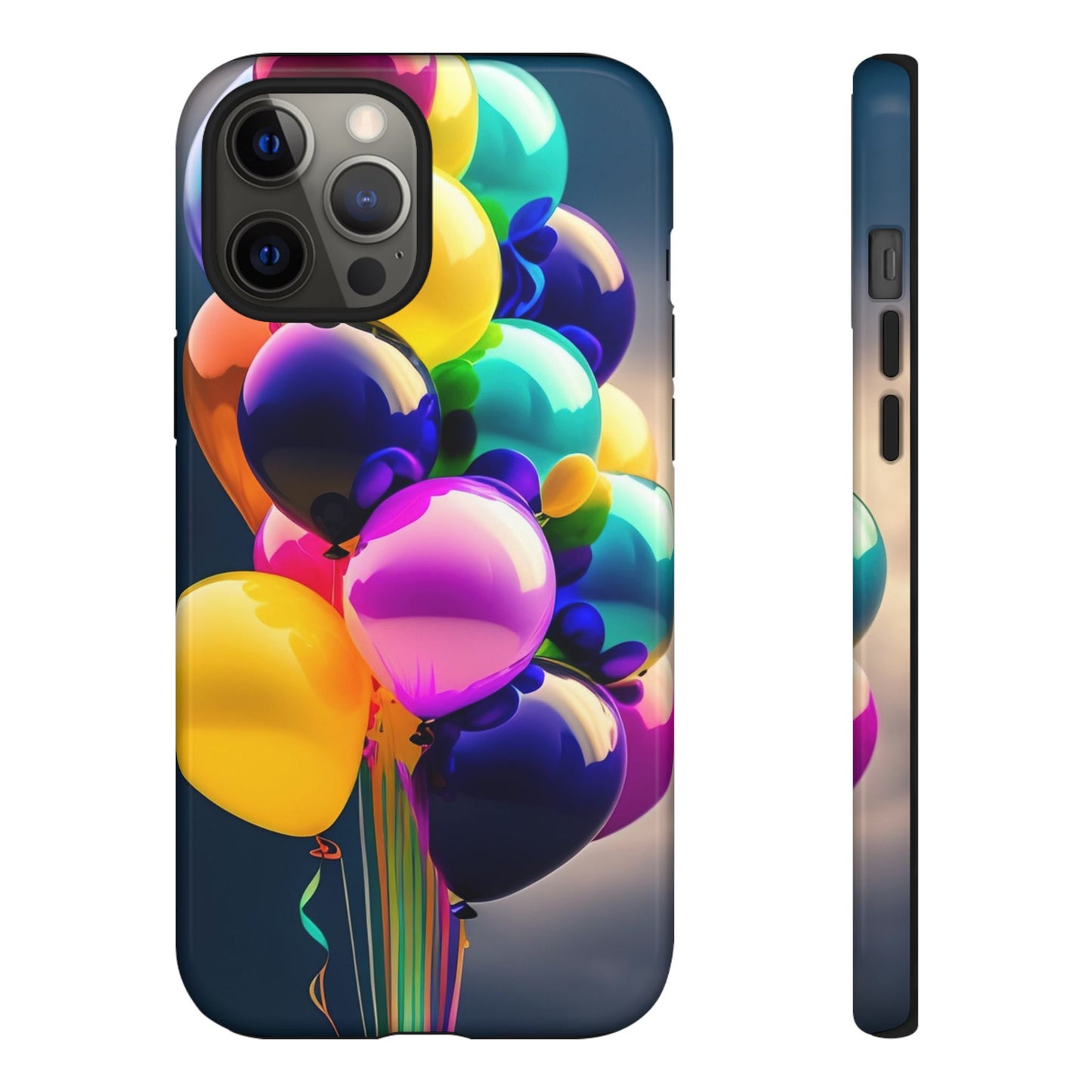 Colorful Balloon Tough Phone Case — Vibrant Party Balloons Protective Cover