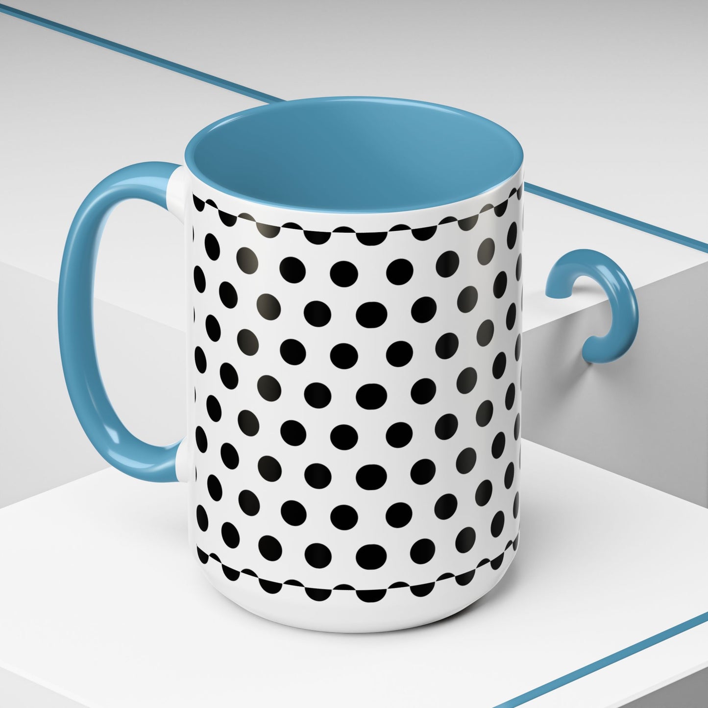 Elegant Polka Dot Mug - Stylish Coffee Cup for Home, Office, Gift for Birthdays, Anniversaries, Holidays, Unique Drinkware