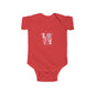 Baby Bodysuit - Pink "LOVE" Floral Design Infant Onesie