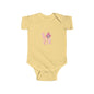 Baby Bodysuit - Pink "LOVE" Floral Design Infant Onesie
