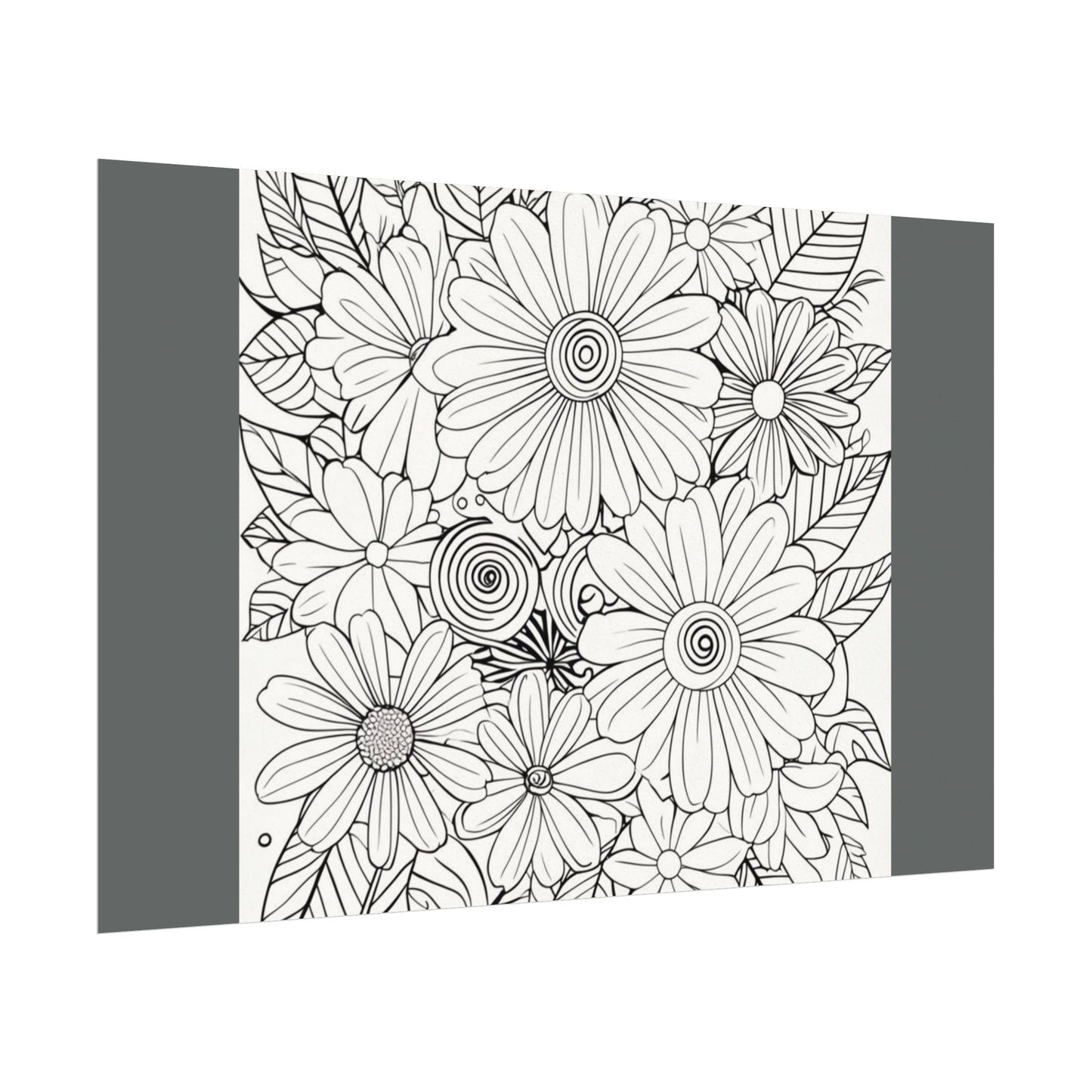 COLOR IT YOURSELF  Line Art Poster — Textured Matte Print