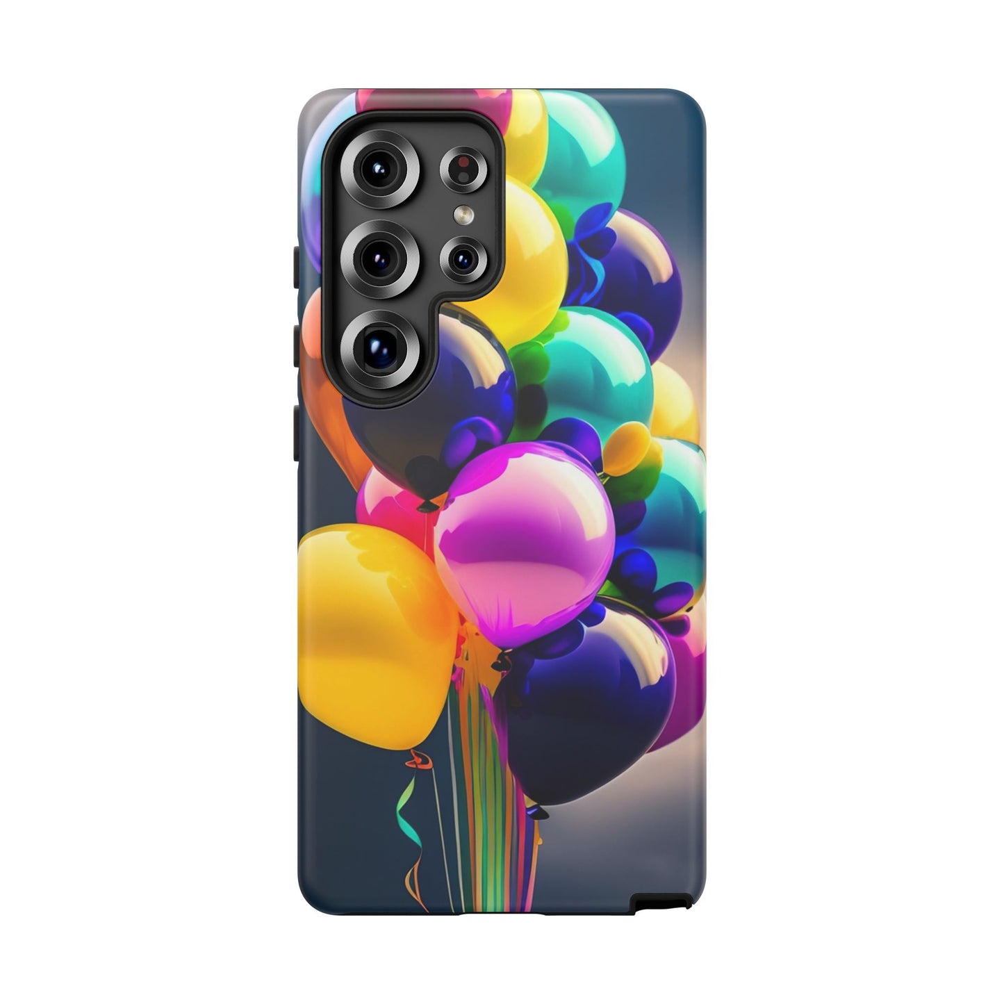 Colorful Balloon Tough Phone Case — Vibrant Party Balloons Protective Cover