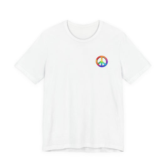 Peace Sign Tie-Dye Tee — Rainbow Hippie Peace Symbol T-Shirt