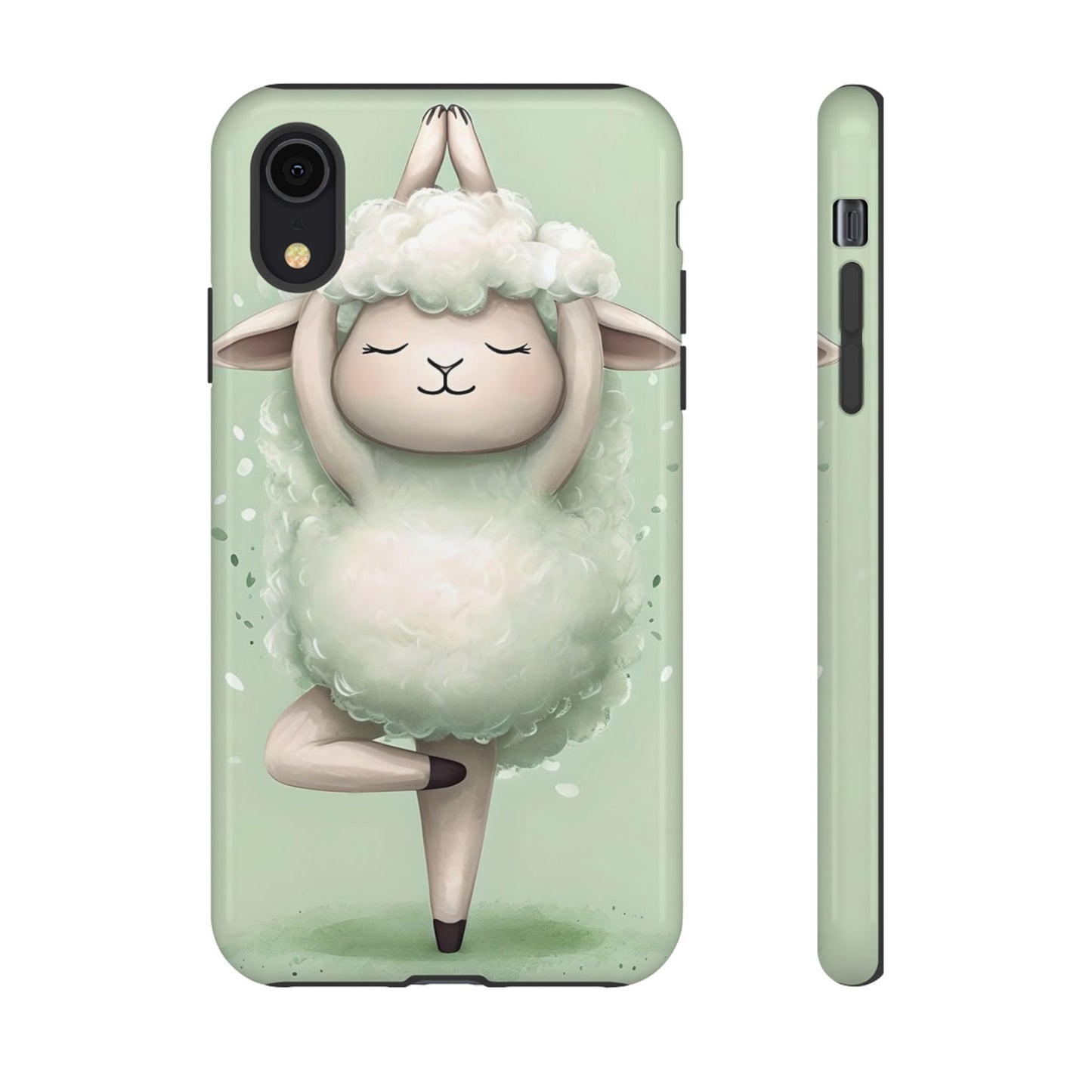 Cute Yoga Sheep Phone Case — Pastel Lamb Ballerina Protective Cover