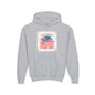 California Surfing Youth Hoodie — Retro Beach Palm Tree Surf Graphic