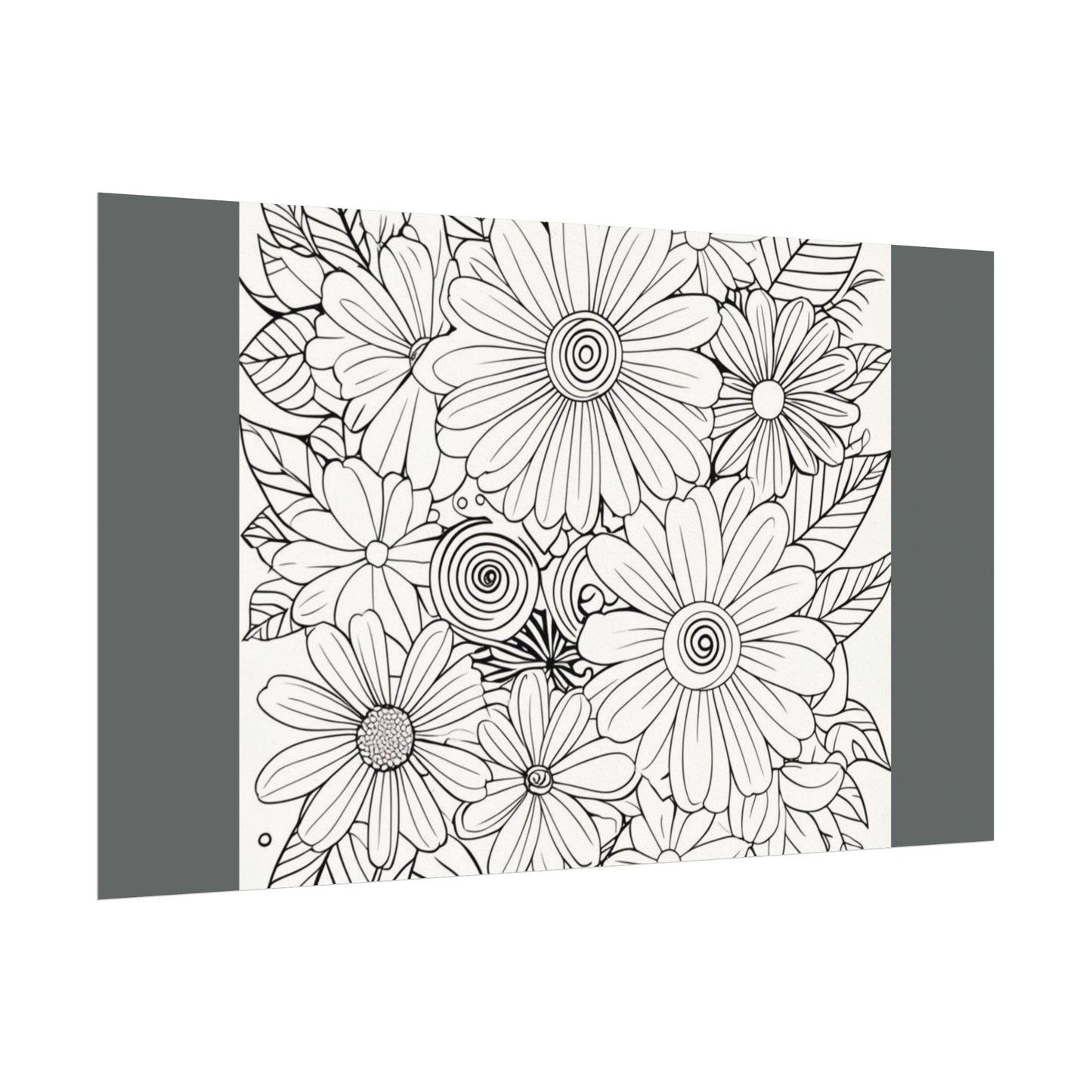 COLOR IT YOURSELF  Line Art Poster — Textured Matte Print